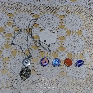 Snap Jewelry - Sports Snap Buttons - Football/Basketball